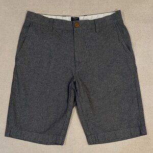 J. Crew Charcoal Flat Front Shorts 30